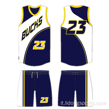 Ultimo design della maglia da basket stampato personalizzato